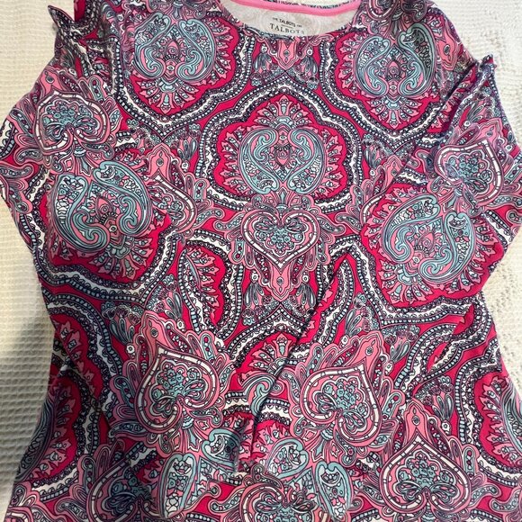 Talbots Tops - Talbots Long Sleeve Print Cotton Tee Shirt